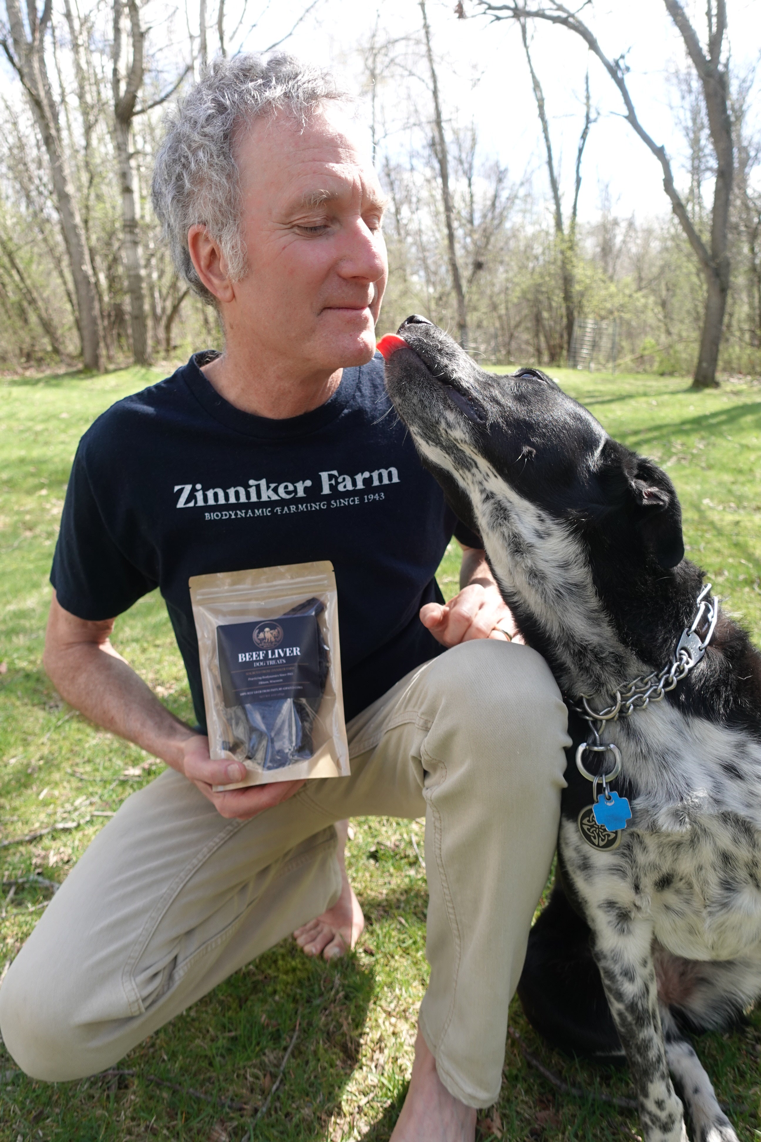Chuck and Winnie with Beef Liver Dog Treats